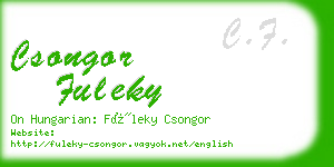 csongor fuleky business card